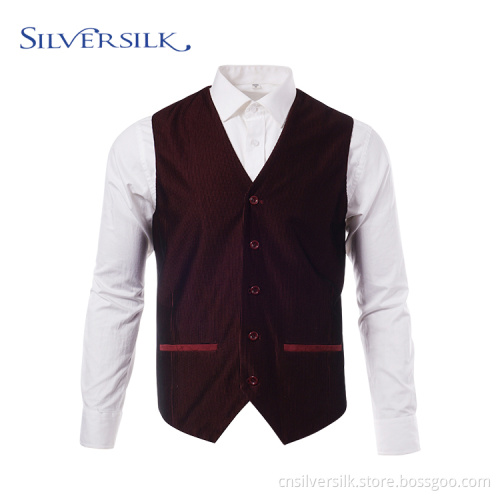 Corduroy svart män formell kostym väst mode waistcoat